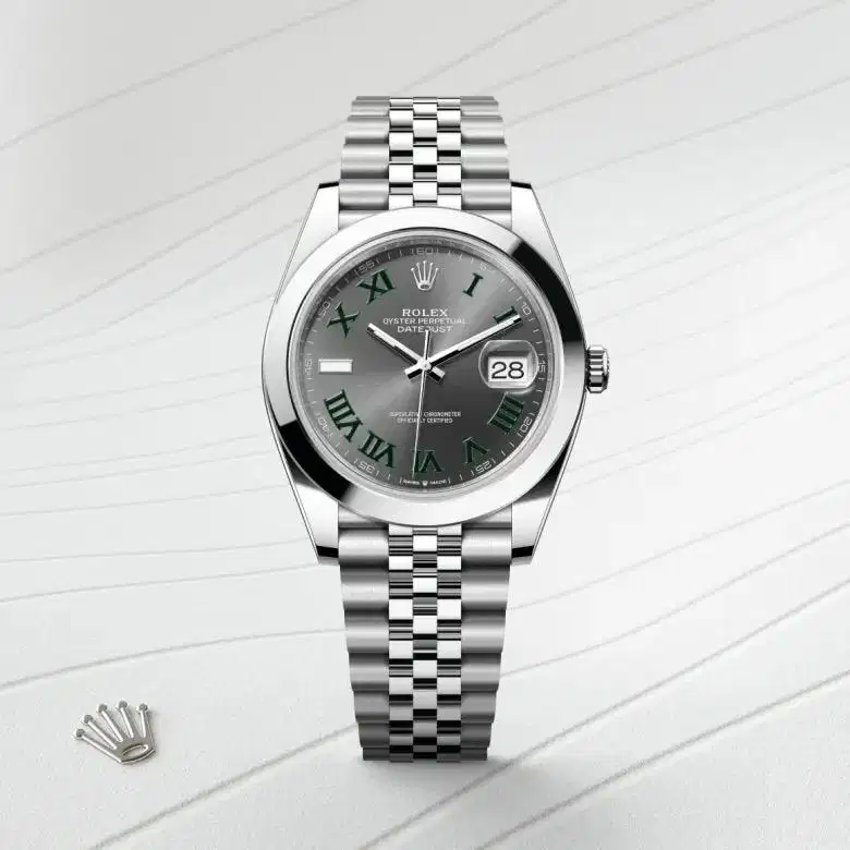 Rolex New Datejust II 41m, Domed Bezel Wimbledon Dial Jubilee