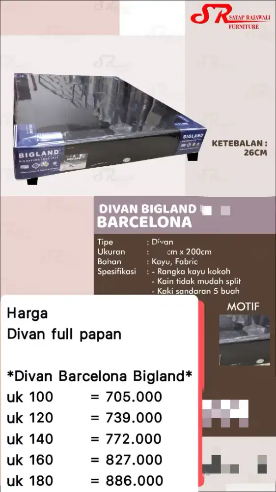 divan box simple estetik ready semua ukuran murah area Jogja (dwi)