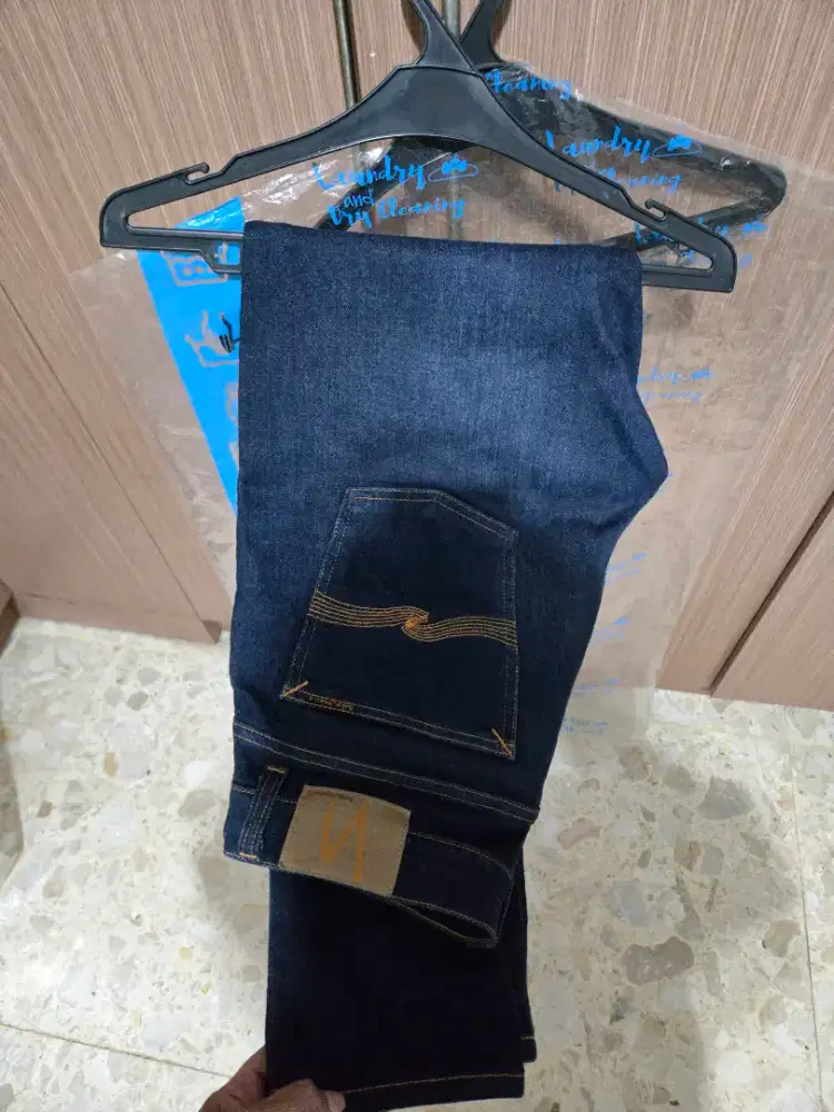 Celana Jeans Pria Man Nudie Jeans Tight Terry Blue Inferno 32/32 Mulus