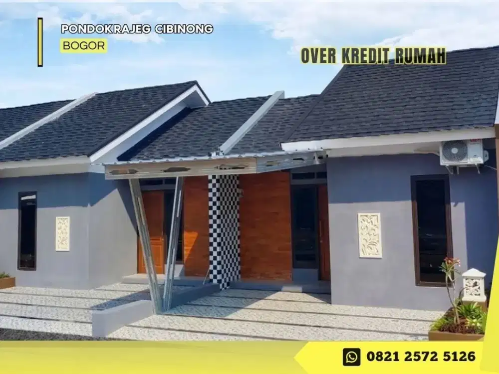 Rumah Over Kredit LT93 ccln flat di Pondok Rajeg Cibinong dkt Stasiun