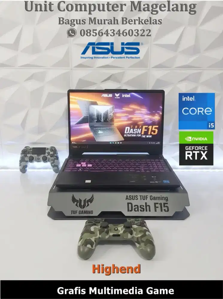 Asus Tuf  Gaming F 15 i5 gen 11 vga RTX Highend