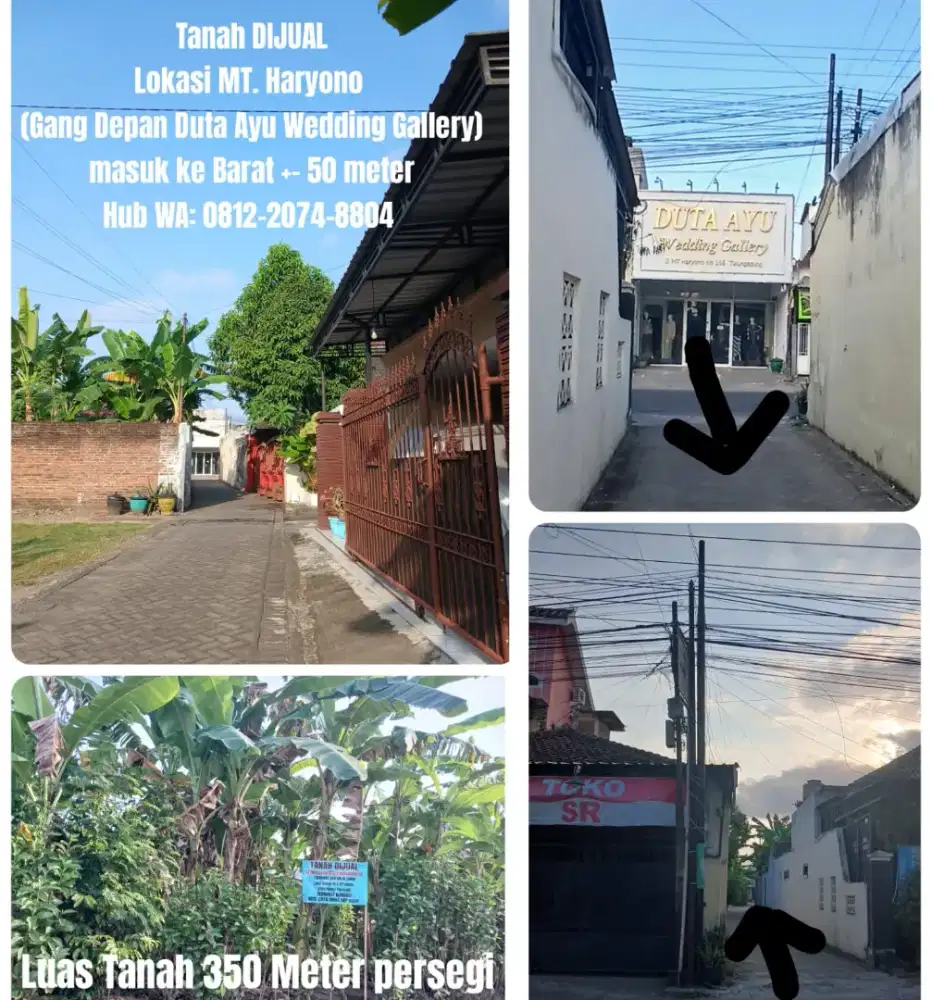 Tanah dijual di Jl. MT. Haryono Tulungagung