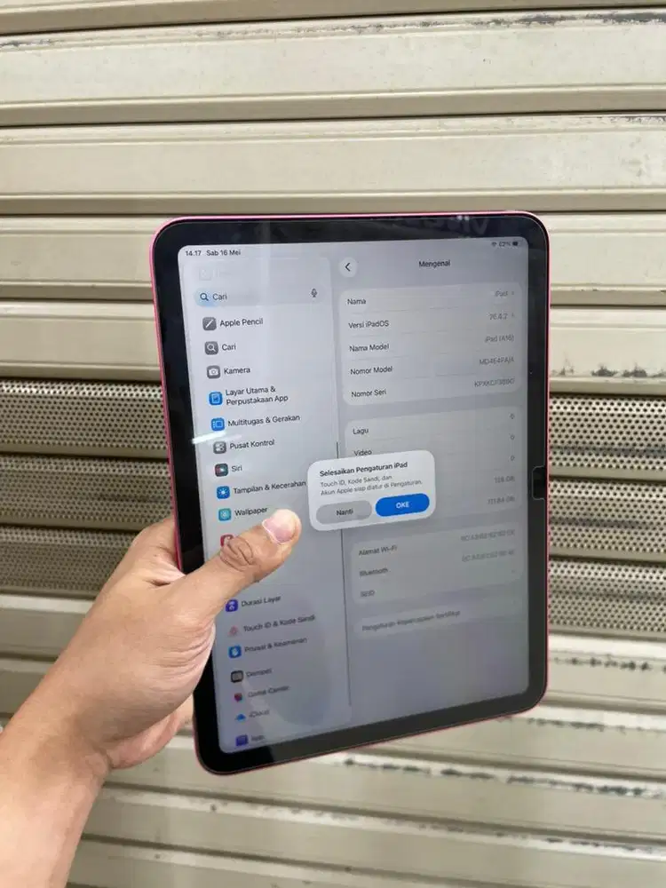 iPad gen 11 128gb pink second ibox 2 minggu pake