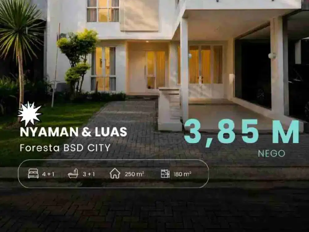 Rumah mewah siap Huni di Bsd Foresta Fresco Arya