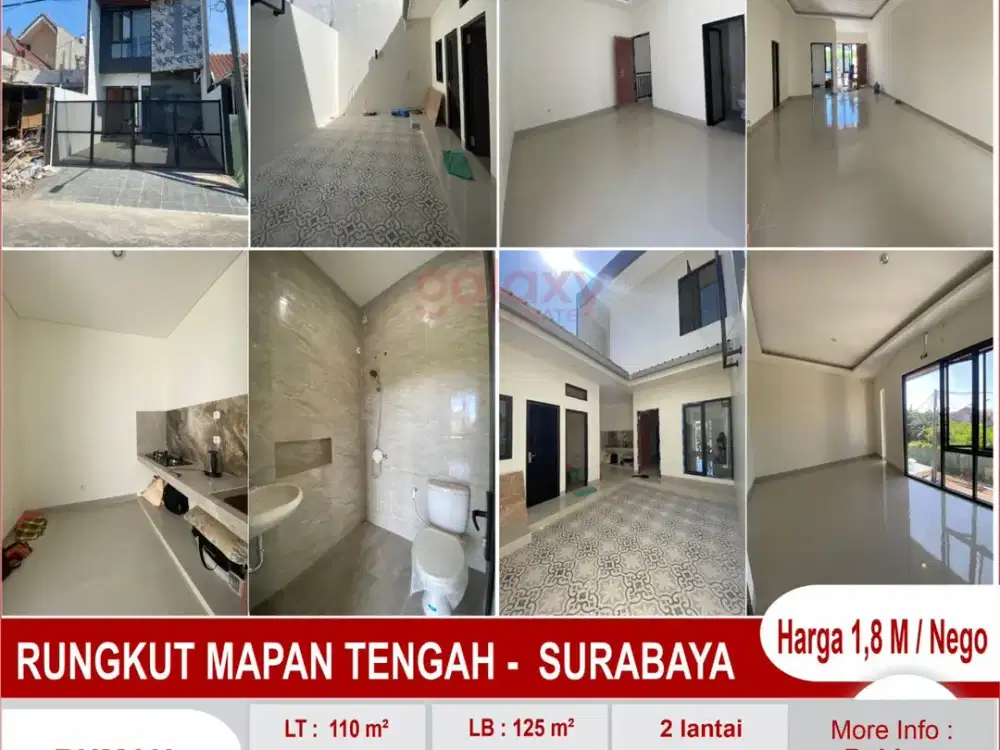 Rumah Baru 2 Lantai Di Rungkut Mapan Tengah Surabaya