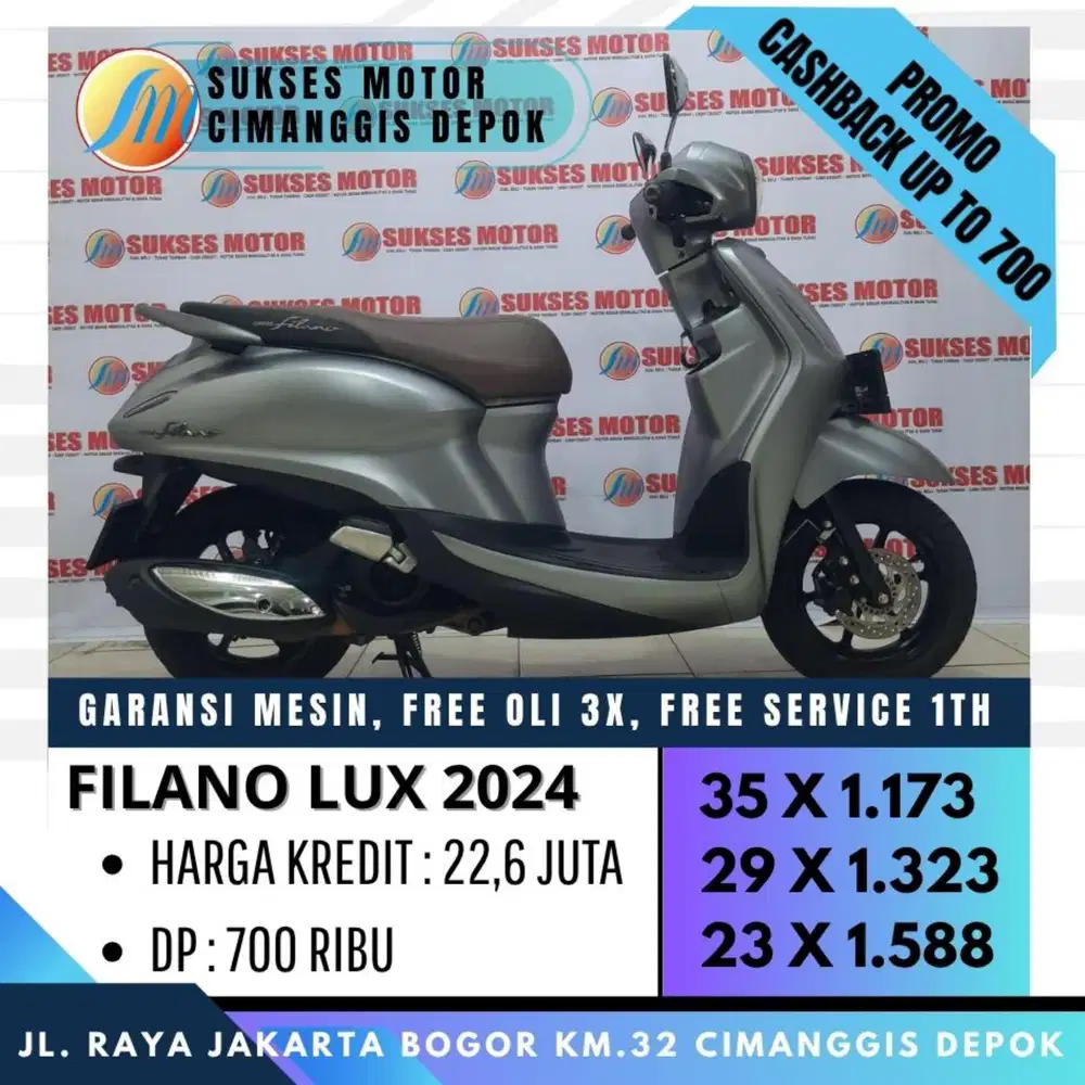 YAMAHA GRAND FILANO NEO 2024 CASH KREDIT CC BISA [SUKSES MOTOR]