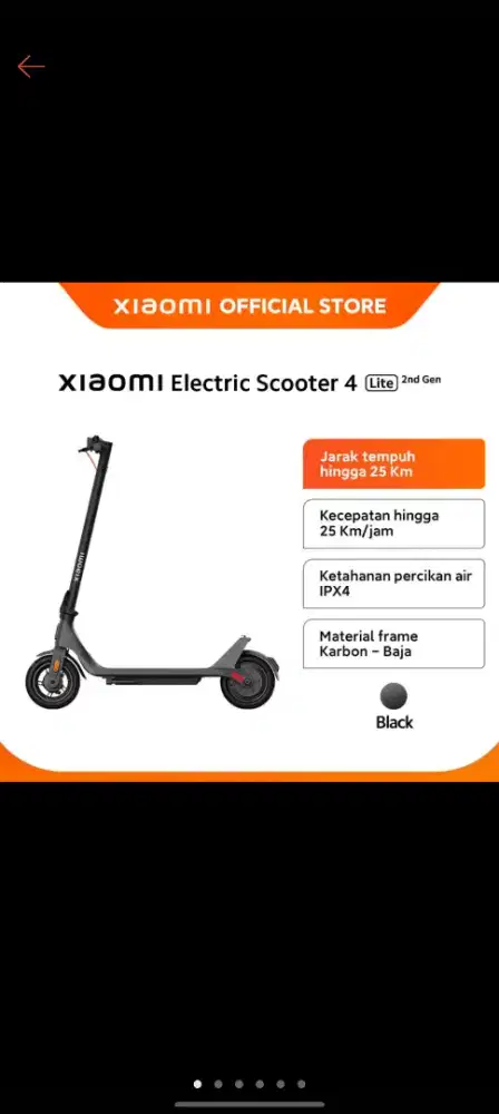 Skuter xiaomi scooter 4lite