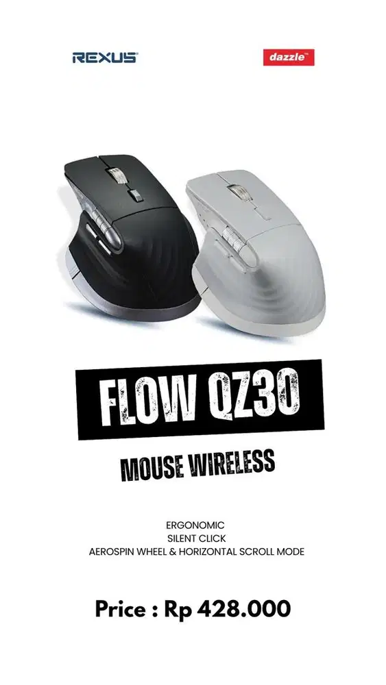 Mouse office wireless rexus Flow QZ30