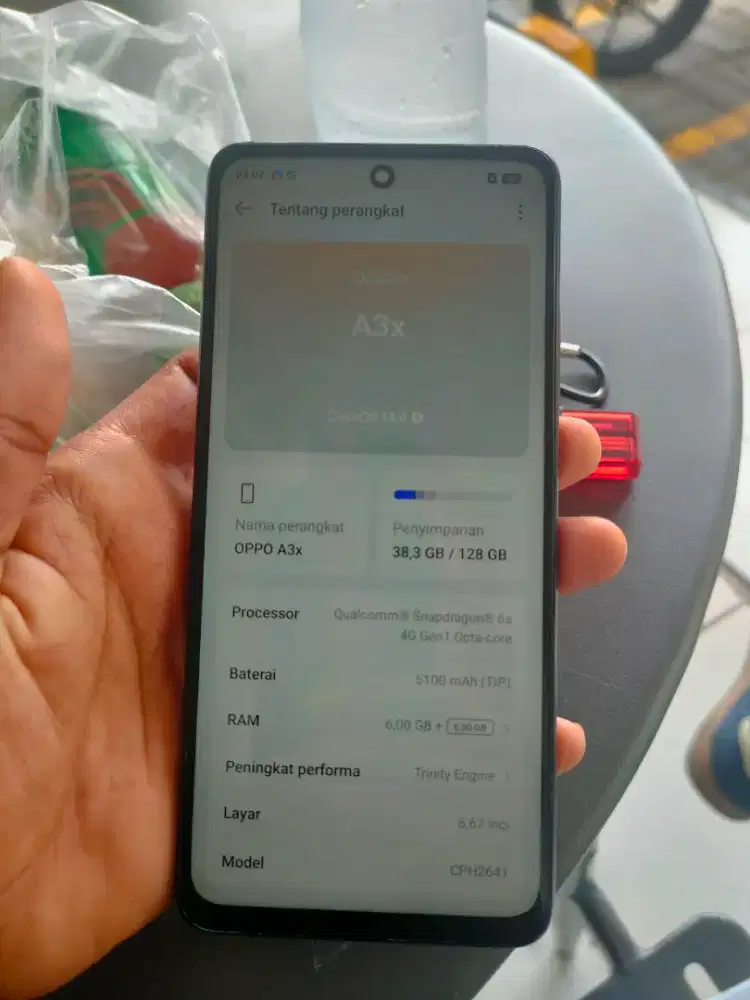 Oppo a3x ram 6+6/128gb