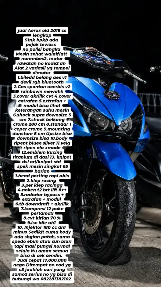 Aerox old 2018 Lengkapp