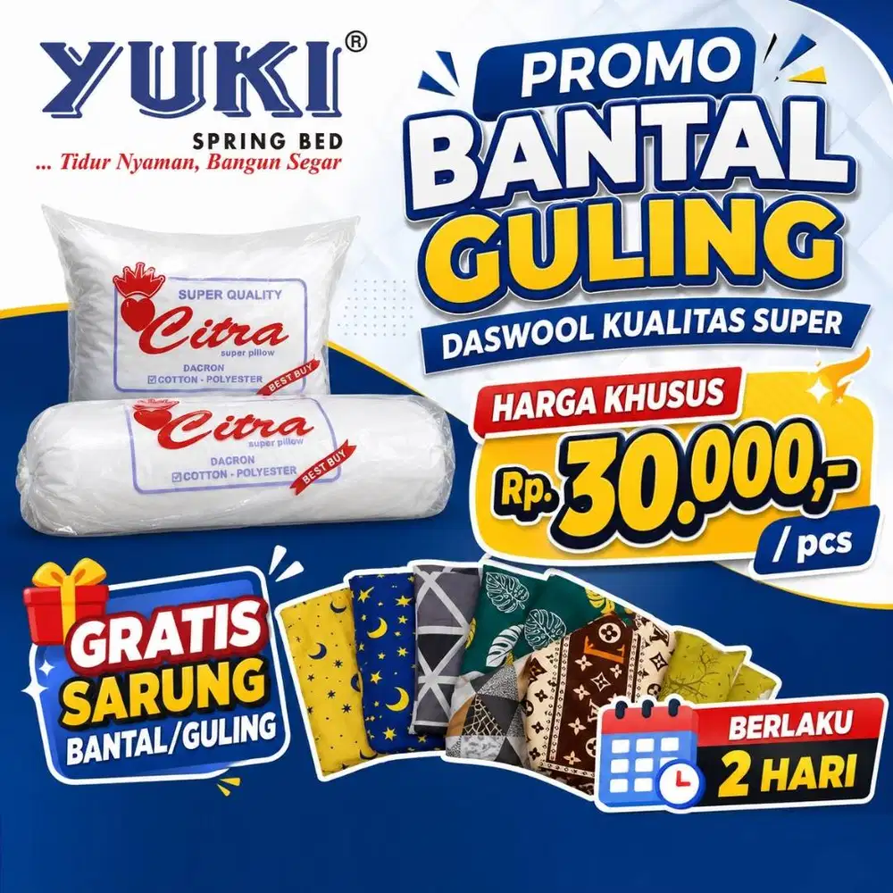 Promo Bantal Guling Daswool Gratis Sarung