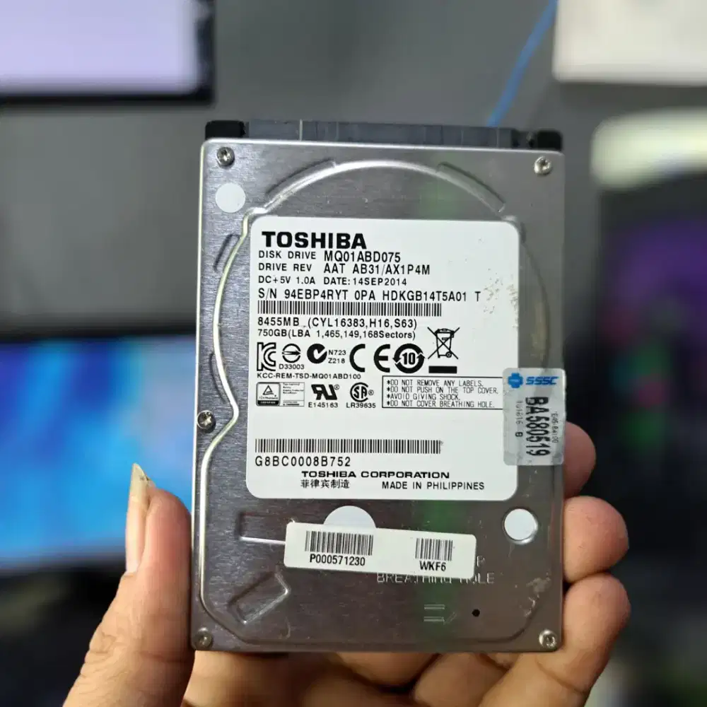 Harddisk 2.5 inch laptop 750gb merek samsung dan toshiba health 100%