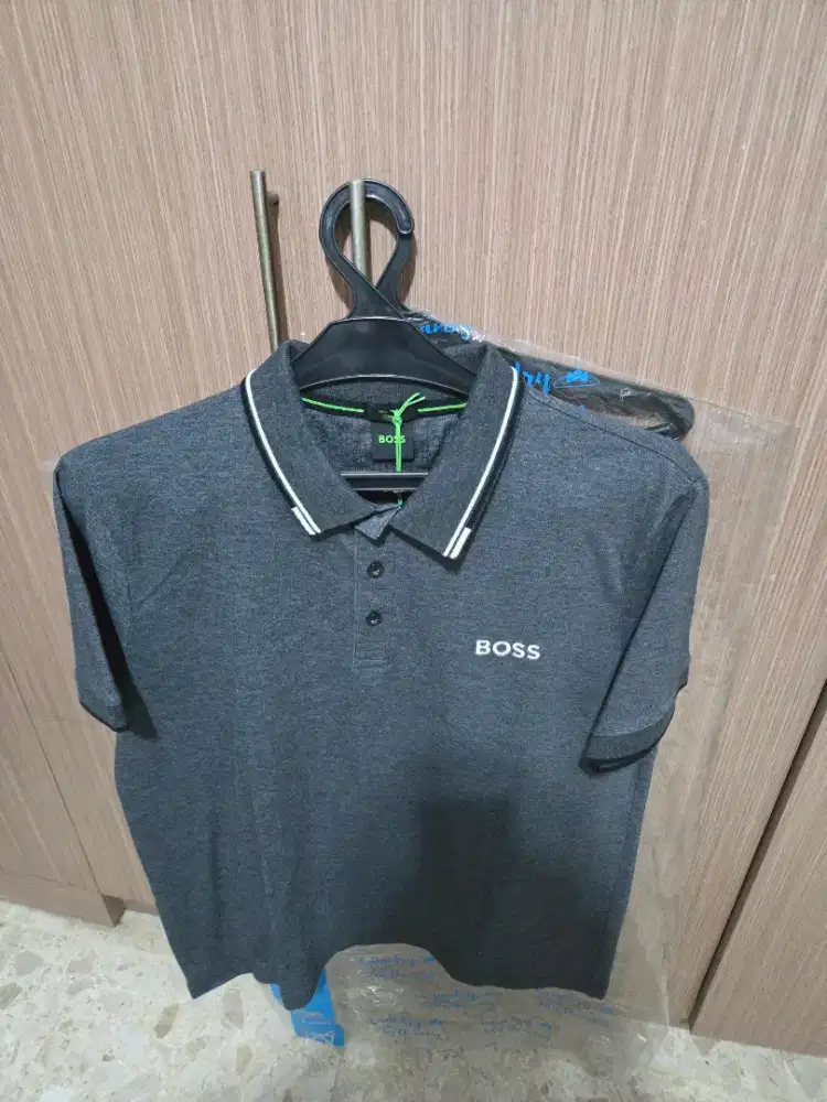 Polo Shirt golf Boss Paddy Pro for man pria Dark Grey