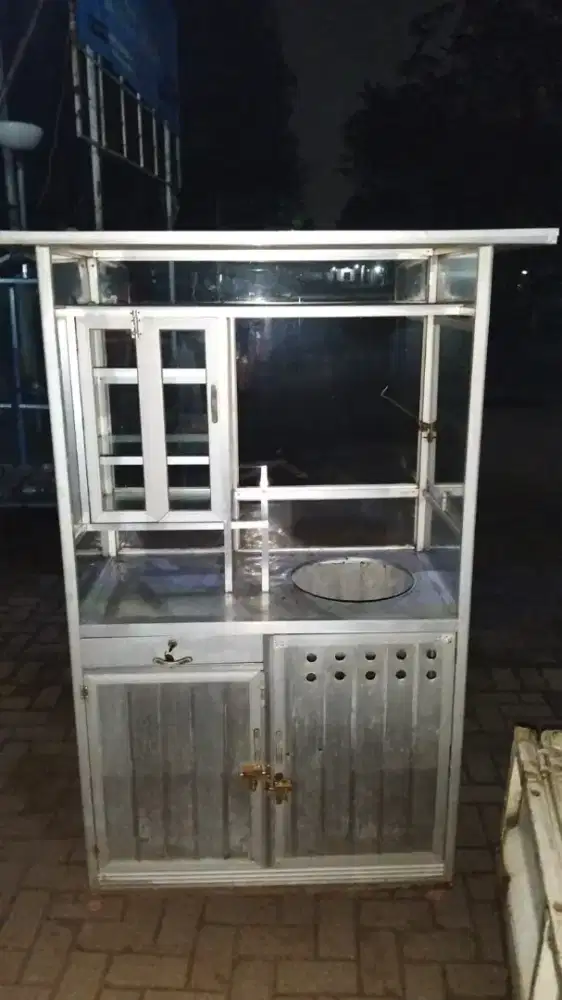 Gerobak Etalase buat dagang makanan