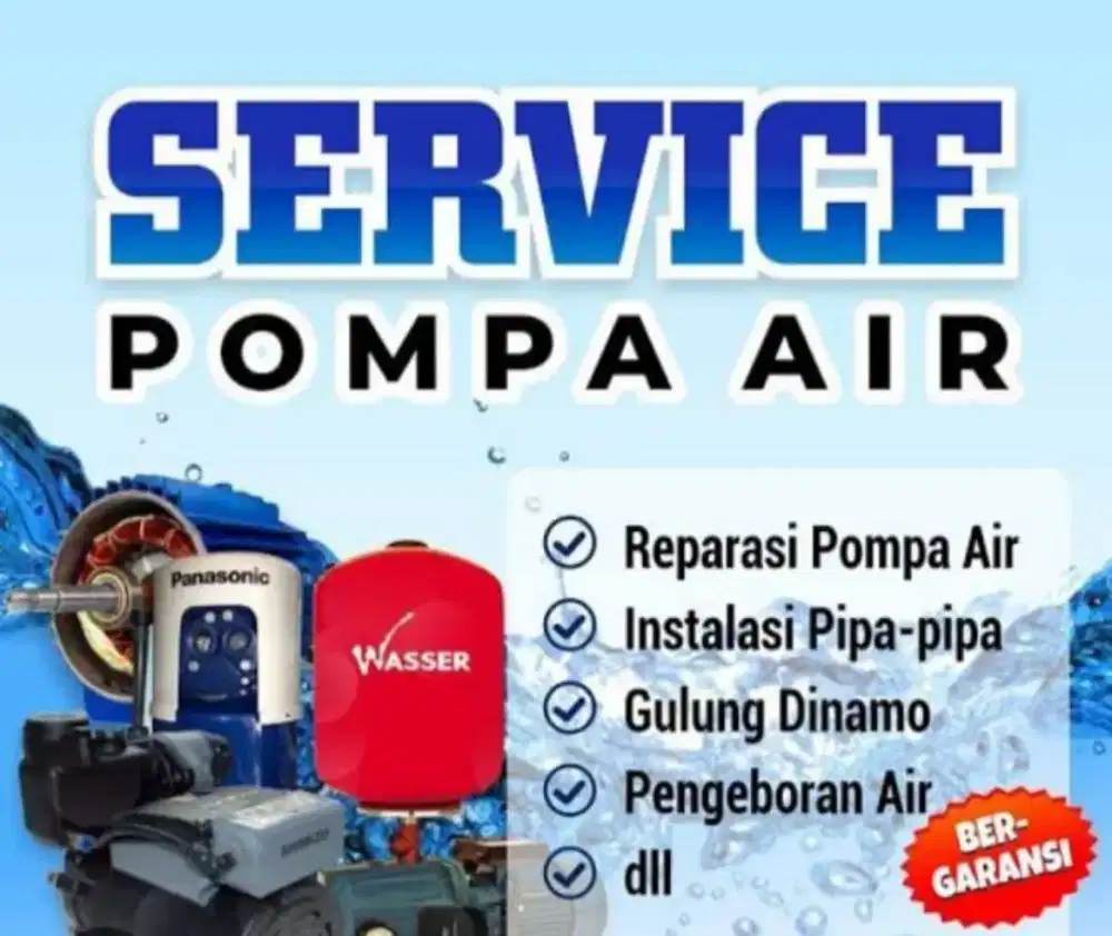 servis pompa air,servis kulkas,servis mesin cuci