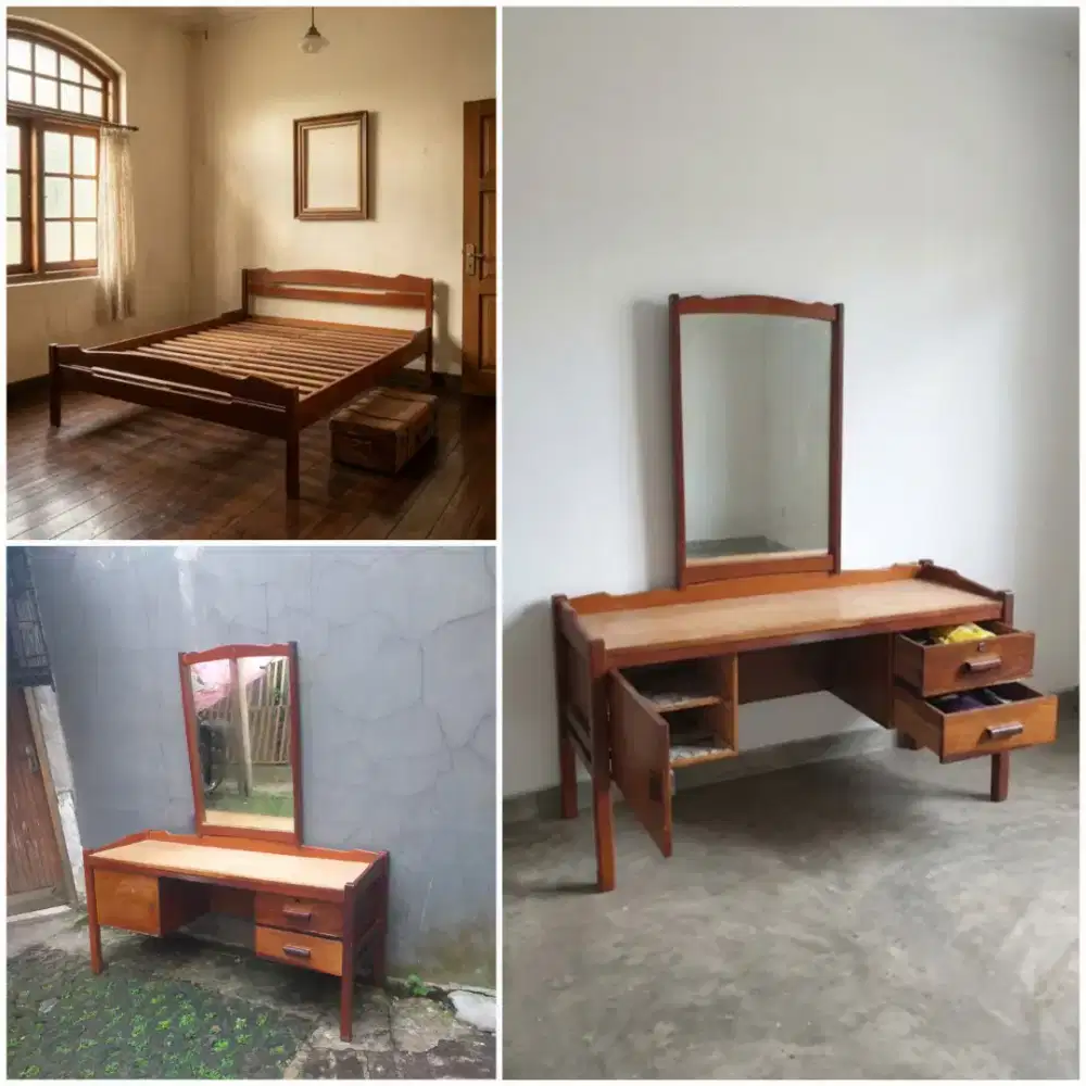 Tempat Tidur/ Meja Hias Jati Antik