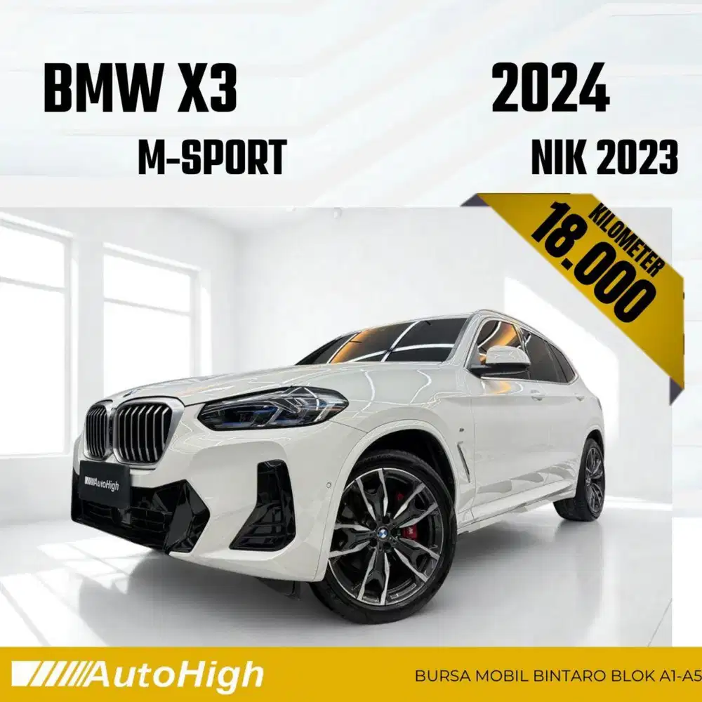 DP10% [Km18.000] X3 M-Sport 2023 White Reg 2024 #AUTOHIGH