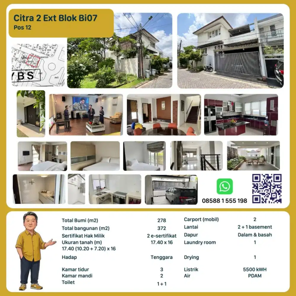 Rumah nyaman di Citra 2 Ext blok Bi07pos 12