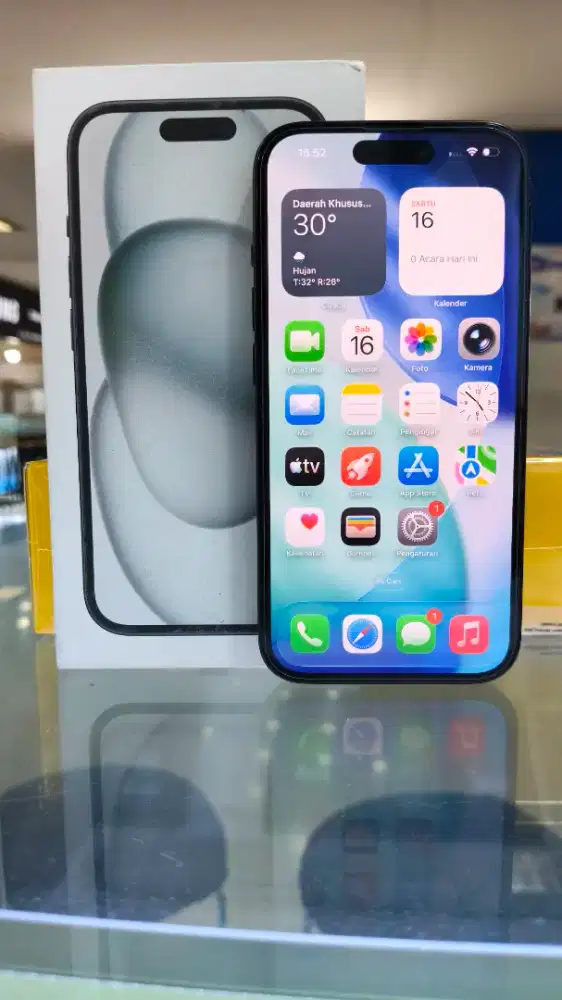 Iphone 15 128GB Bekas Garansi iBox samai Oktober 2026