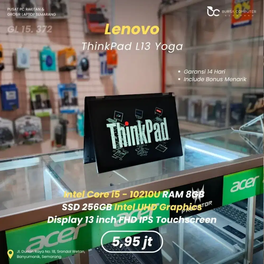 LENOVO Thinkpad L13 Yoga | Core i5 10210U 8GB 256GB Touchscreen
