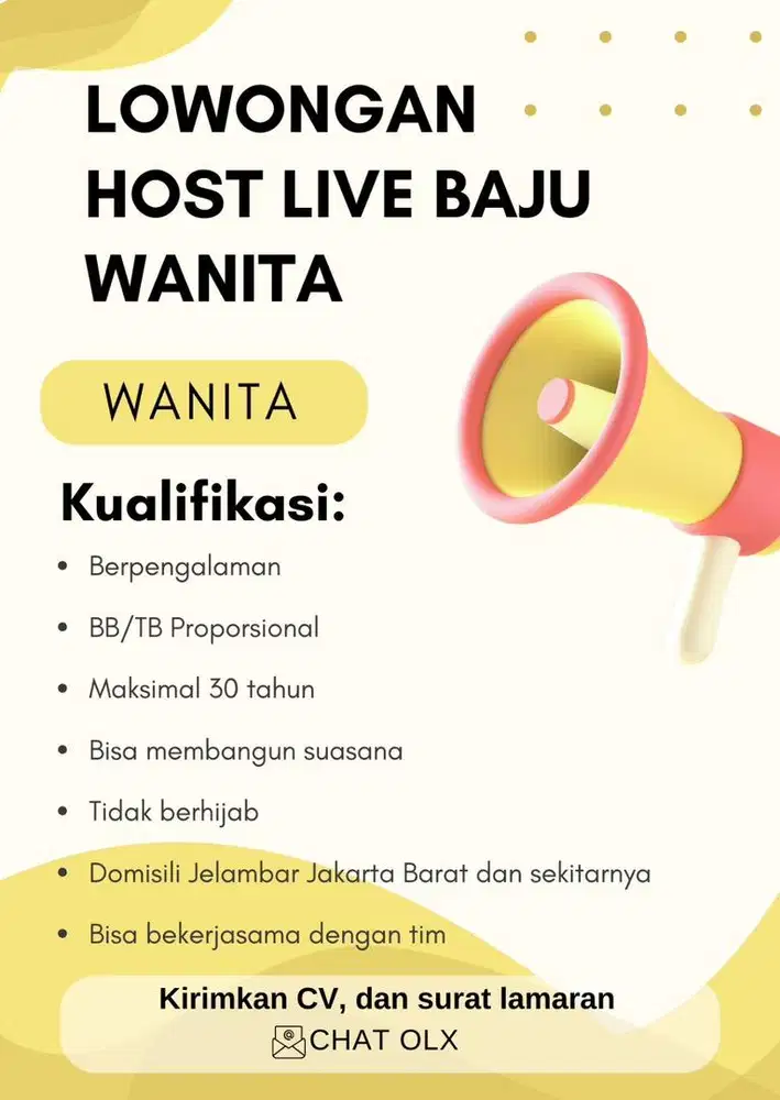 HOST LIVE BAJU WANITA (URGENT)
