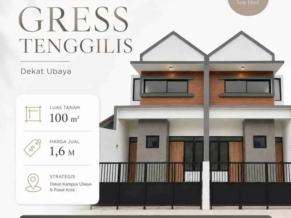 Dijual Rumah Baru Gress Tenggilis dekat Ubaya