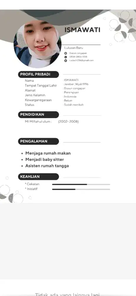butuh kerjaan pengalaman di art dan warung makan bersedia yang pp