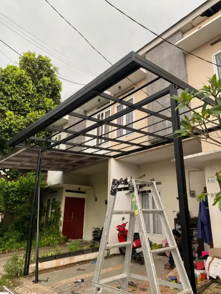 Kanopi Canopy, Kitchen Set, Railing, Tangga, Pagar, Atap Baja, Tralis