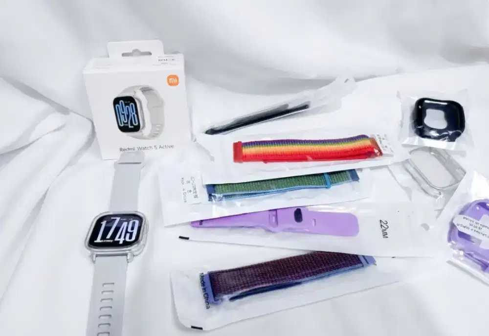 Smartwatch Xiaomi 5 Active Full Set Banyak Bonus