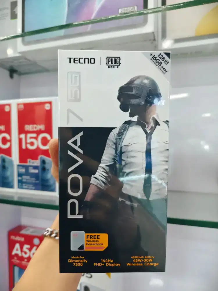 Tecno Pova 7 5G 8/128 Black Baru Resmi