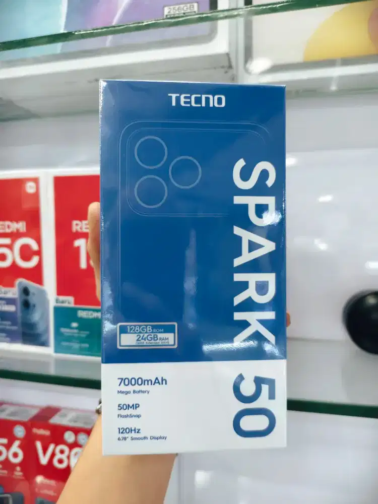 Tecno Spark 50 8/128 Black Baru Resmi