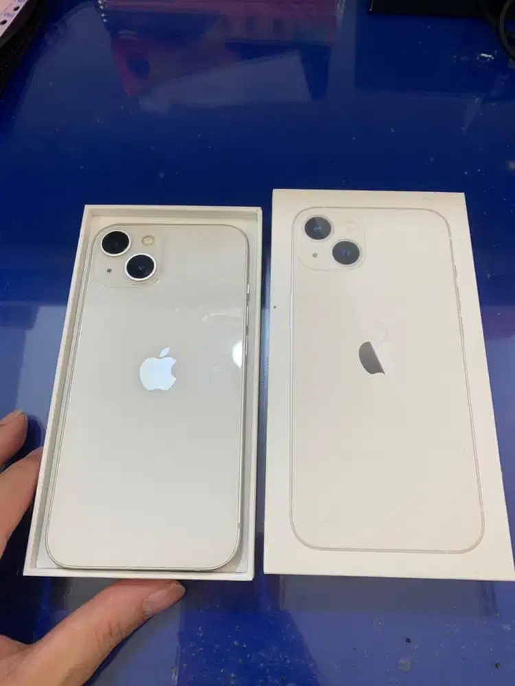 Iphone 13 128 putih ibox pa/a fullset mulus