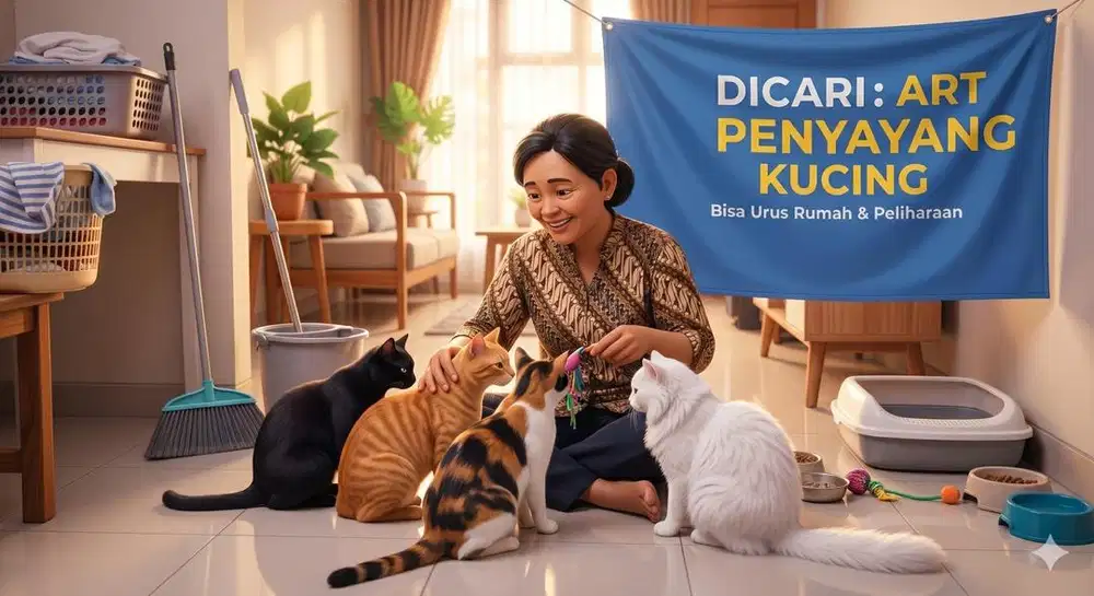 LOWONGAN KERJA: ART PERAWAT KUCING (PULANG PERGI DAERAH BINONG)