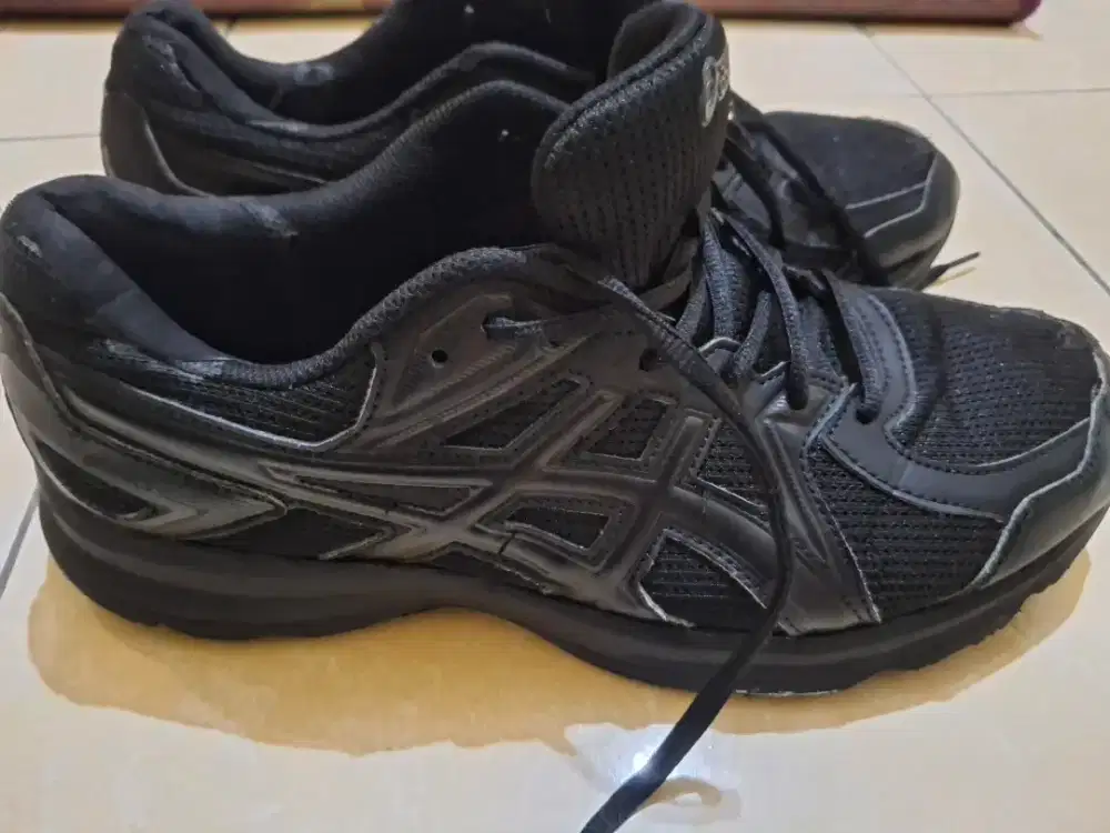 SEPATU IMPORT ASICS ORIGINAL FULL BLACK