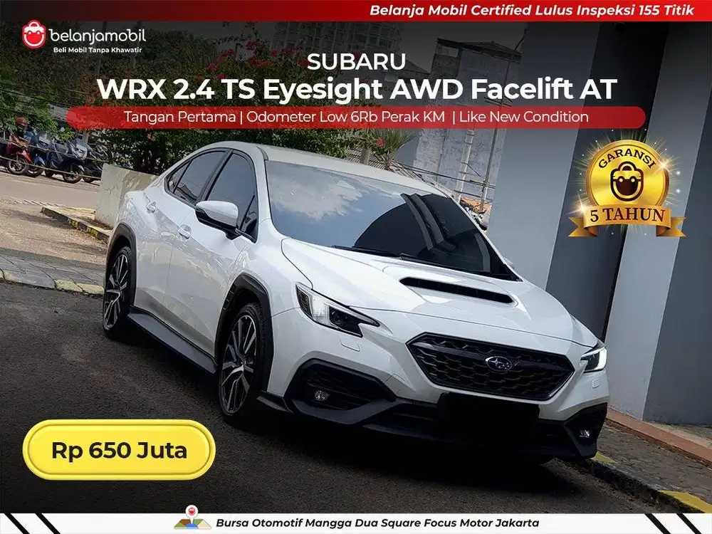 [ LOW KM 6RB ] Subaru WRX 2.4 TS Eyesight AWD AT Putih 2024/2025