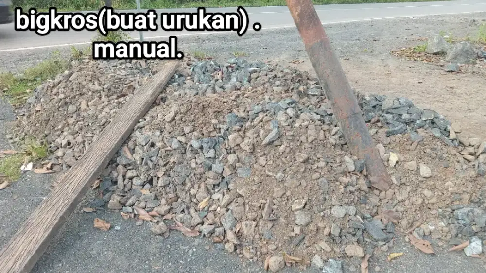 Base course / bigkros / batu urukan (buat urukan)