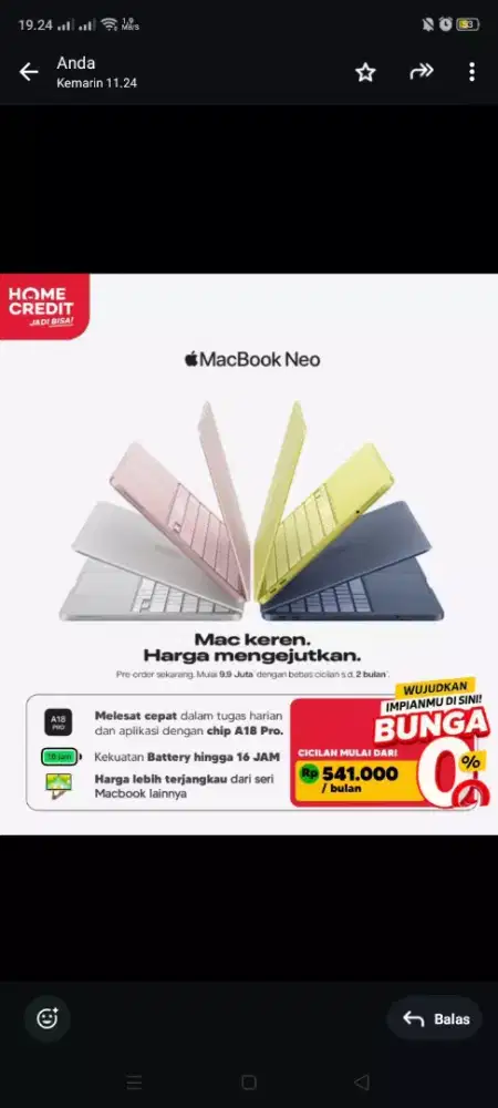 CICILAN 0% MACBOOK NEO