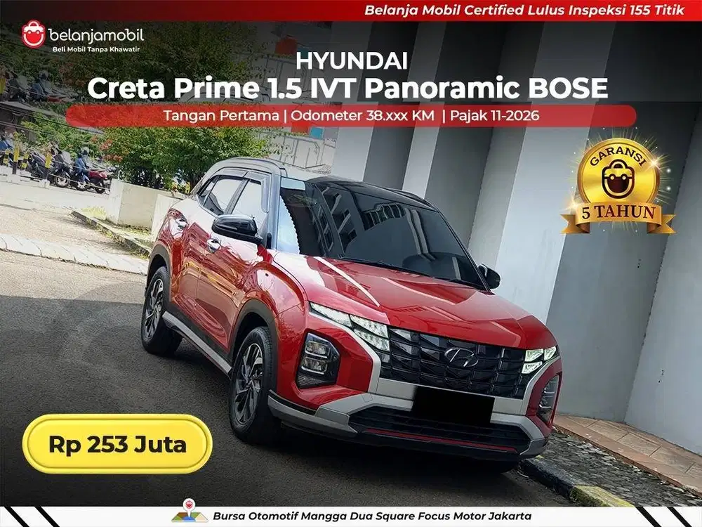 [ GARANSI 5TH ] Hyundai Creta Prime 1.5 Panoramic Two Tone 2023/2024