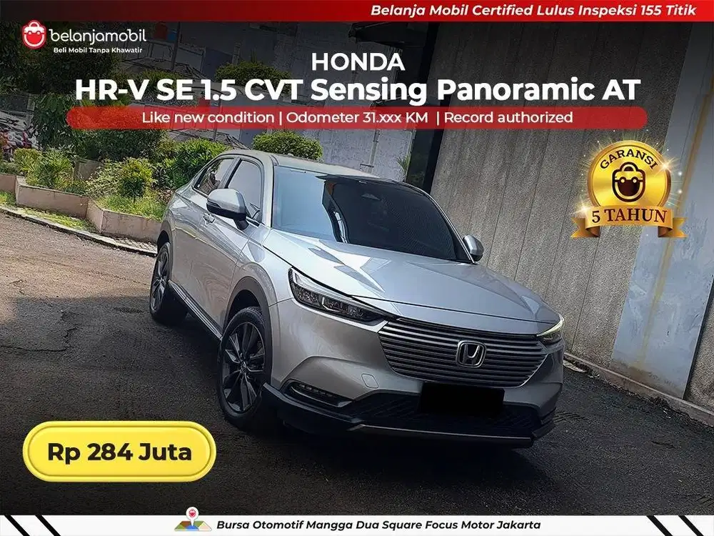 [ GARANSI 5TH ] Honda HRV HR-V HR V SE 1.5 Sensing Panoramic 2022/2023