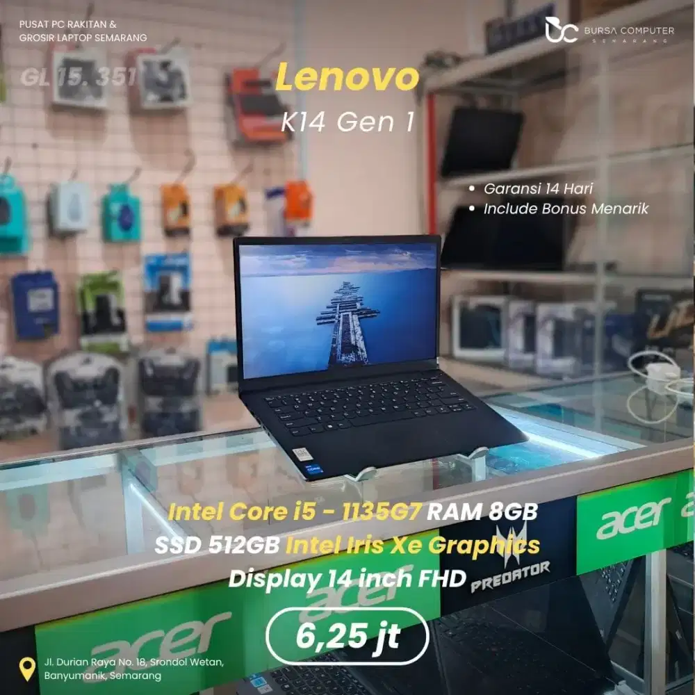 LENOVO K14 Gen 1 | Core i5 1135G7 8GB 512GB