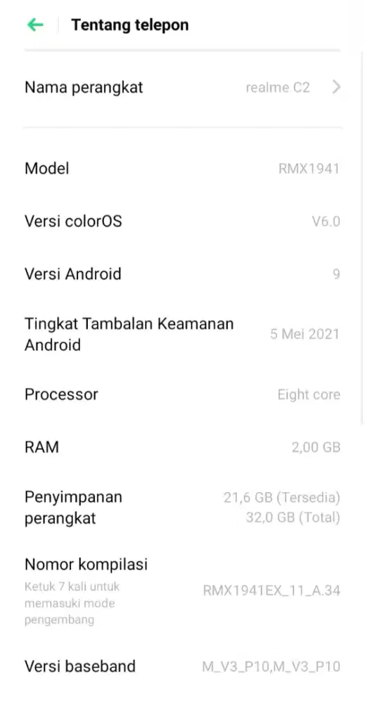 Realme C2 2/32GB Murah