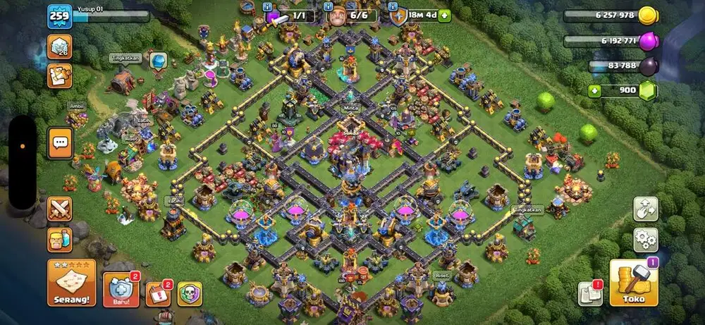 COC TH 18 HAMPIR MAX