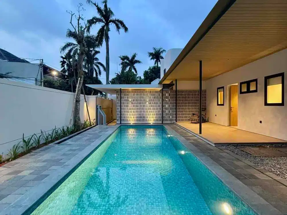 Rumah Baru Mewah 1 Lantai Kebayoran Baru Dekat SCBD | Pool, Inner Courtyard, Smart Home