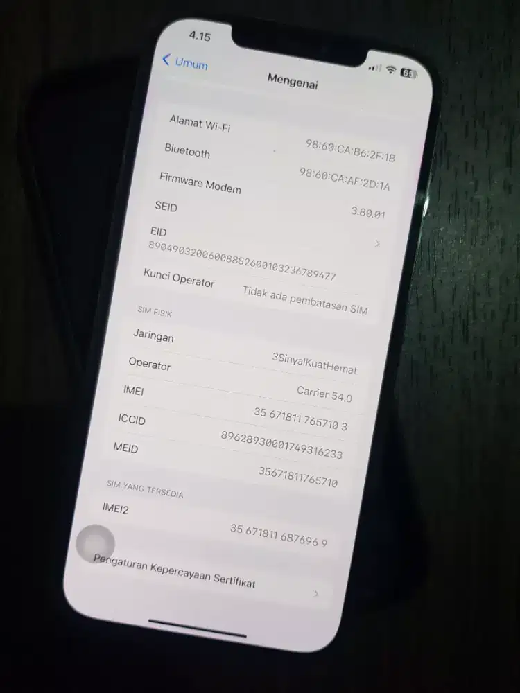 Iphone 12 pro max 128 GB minus layak pakai