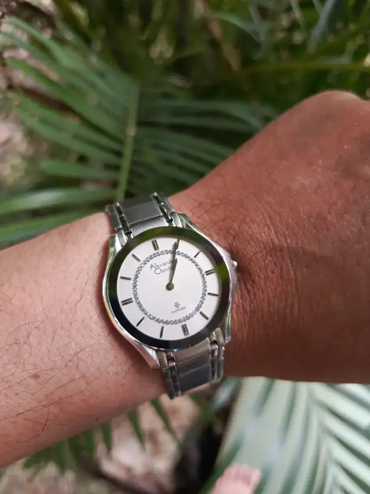Jam Tangan Cewe Alexandre Christie kaca Sapphire mulus
