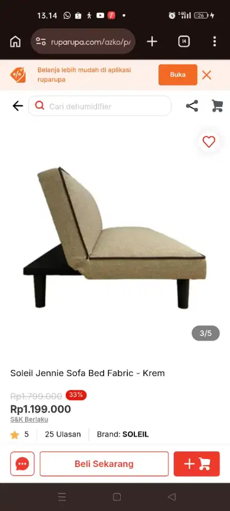 Sofa bed Soleil jennie