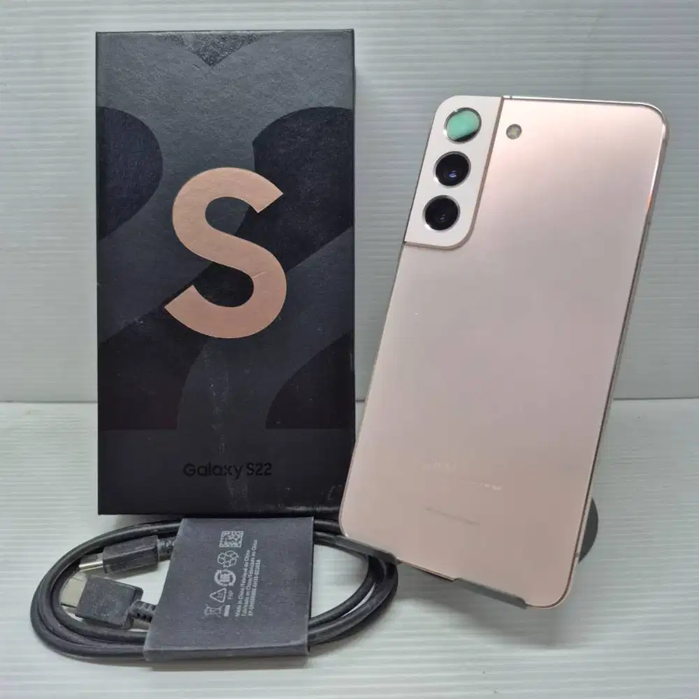 LIKE NEW SAMSUNG GALAXY S22  5G 8/256 PINK GOLD EX SEIN MULUS NO MINUS