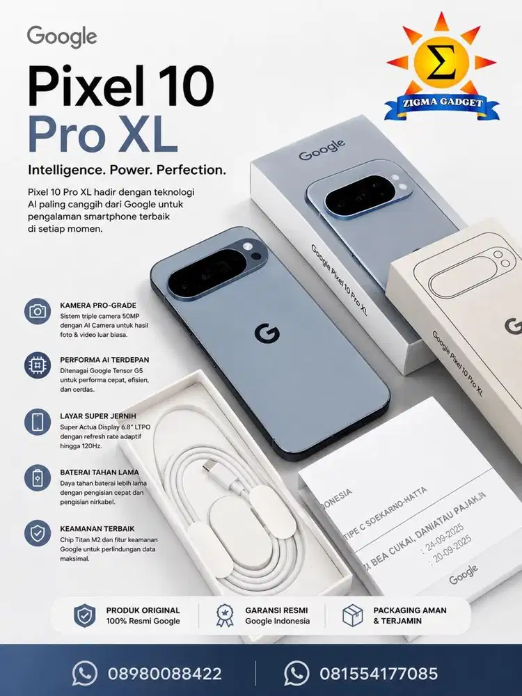 Google Pixel 10 Pro XL 256 Bea Cukai Mulus Full Ori