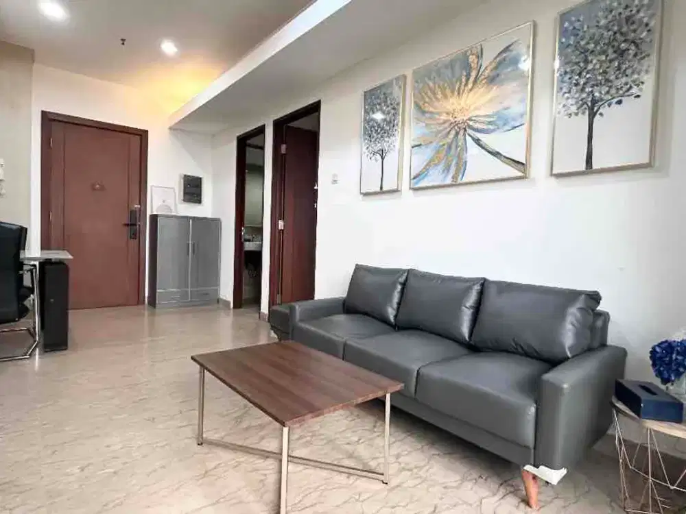 Di JUAL / SEWA  apartemen 1 BR / 1 kamar tidur luas 73 m2 full furnish semi private lift dekat toll kemayoran dan k mall di springhill royale suites Kemayoran jakarta pusat