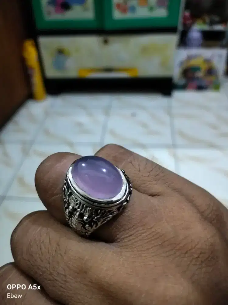 Batu cincin lavender raflesia Bengkulu